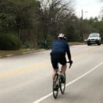 cyclist riding in traffic