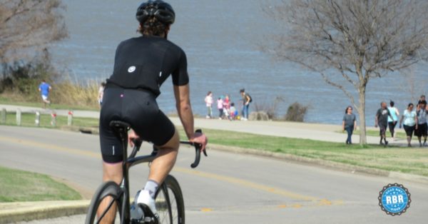 Cyclist riding solo