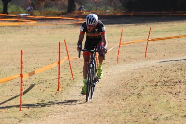 cyclocross racer going past lactate threshold