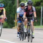 women road cyclists racing