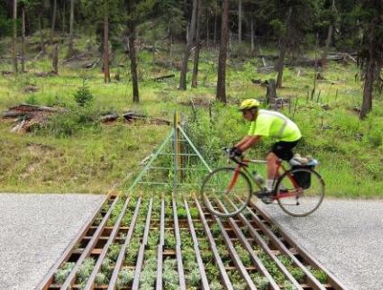 Crossing cattle guard.WEB
