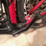 broken bike frame and bent cranks