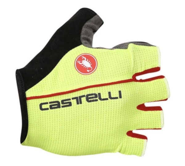 circuito fluorescent yellow cycling gloves