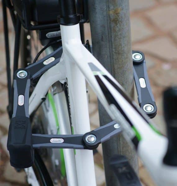 abus bike lock folding