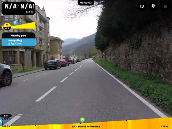 Rouvy app view