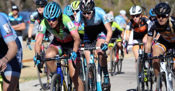 women racing cyclocross
