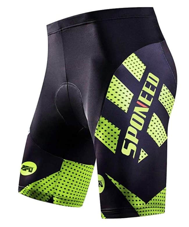 Sponeed Men’s Padded Cycling Shorts – Breathable Bike Tights With Gel Padding For Road & Mountain Biking