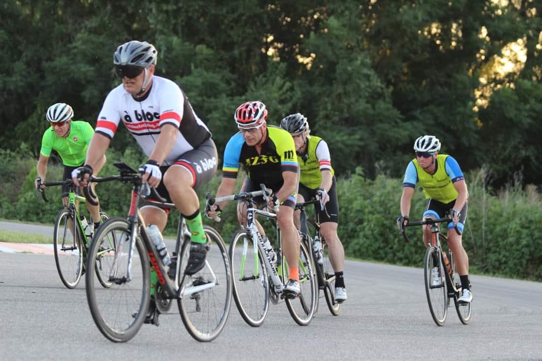 group of cyclists