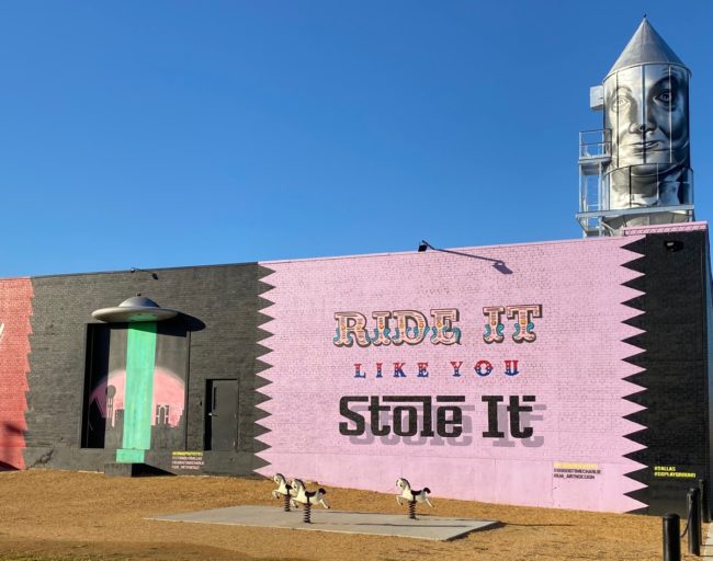 Ride it like you stole it sign