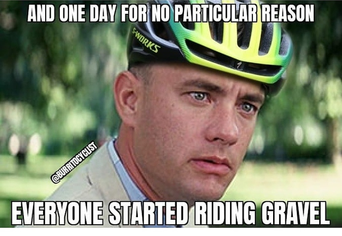 gravel cycling meme