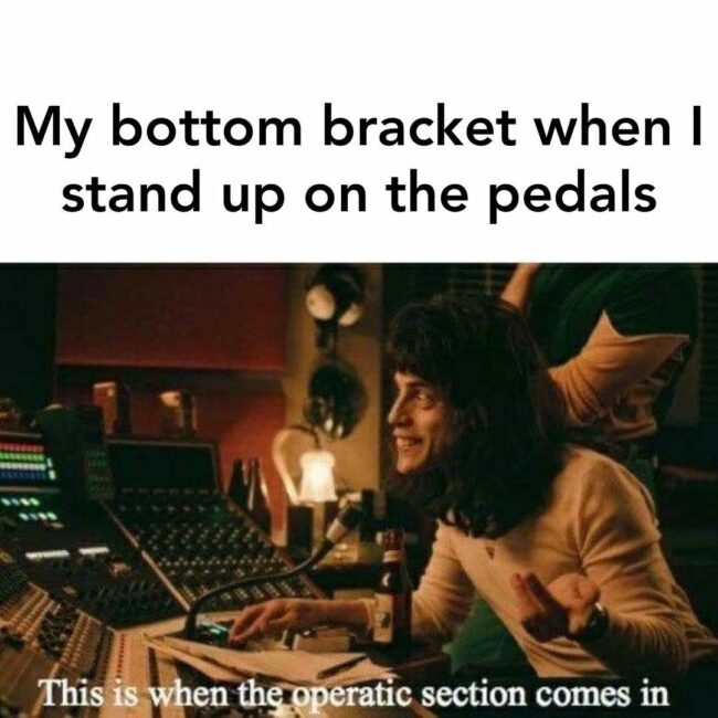 Loud bottom bracket meme