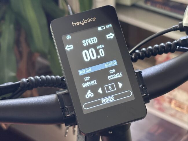 Heybike controller screen