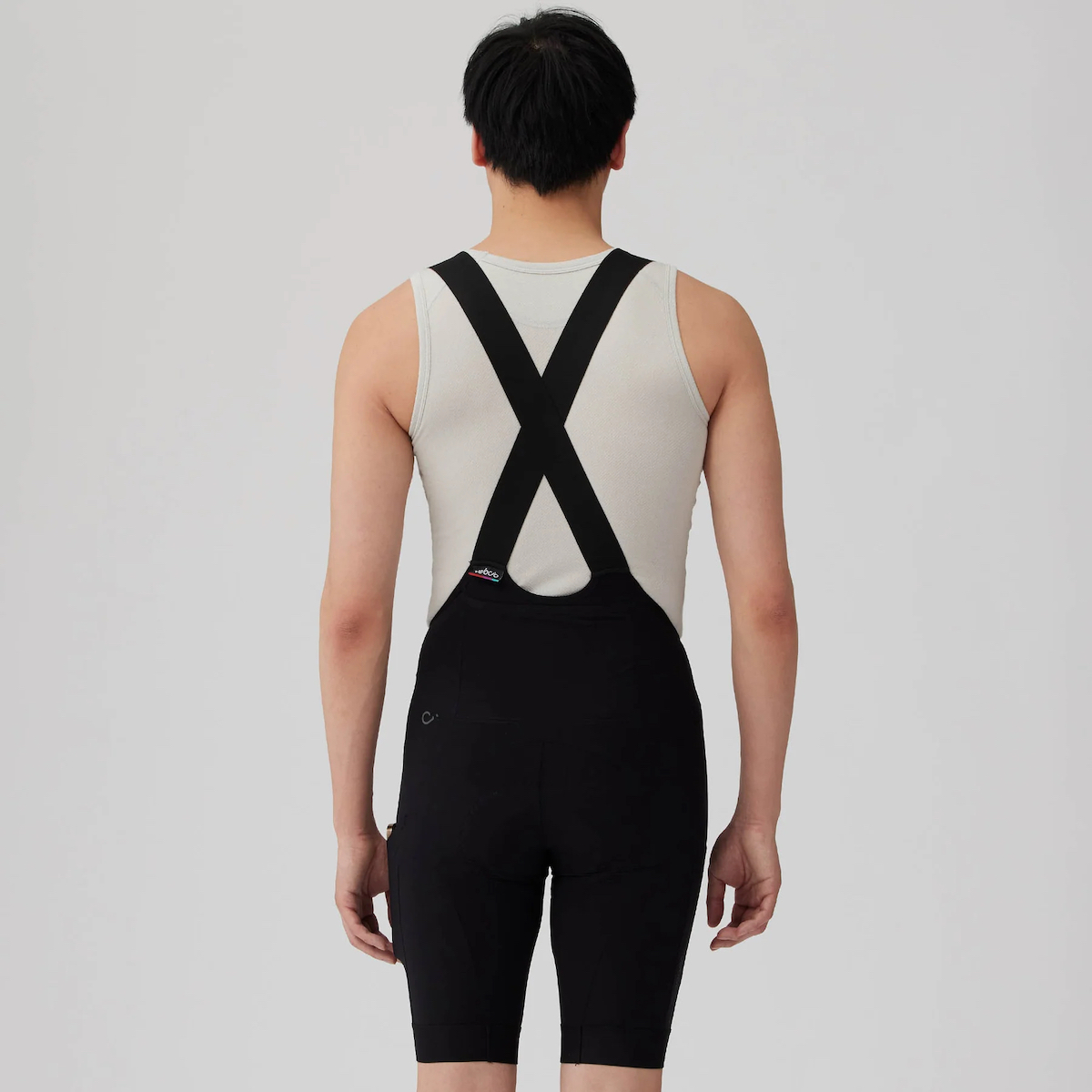 back mens utility bib short