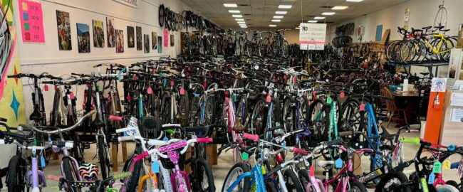 charity bike shop sales floor