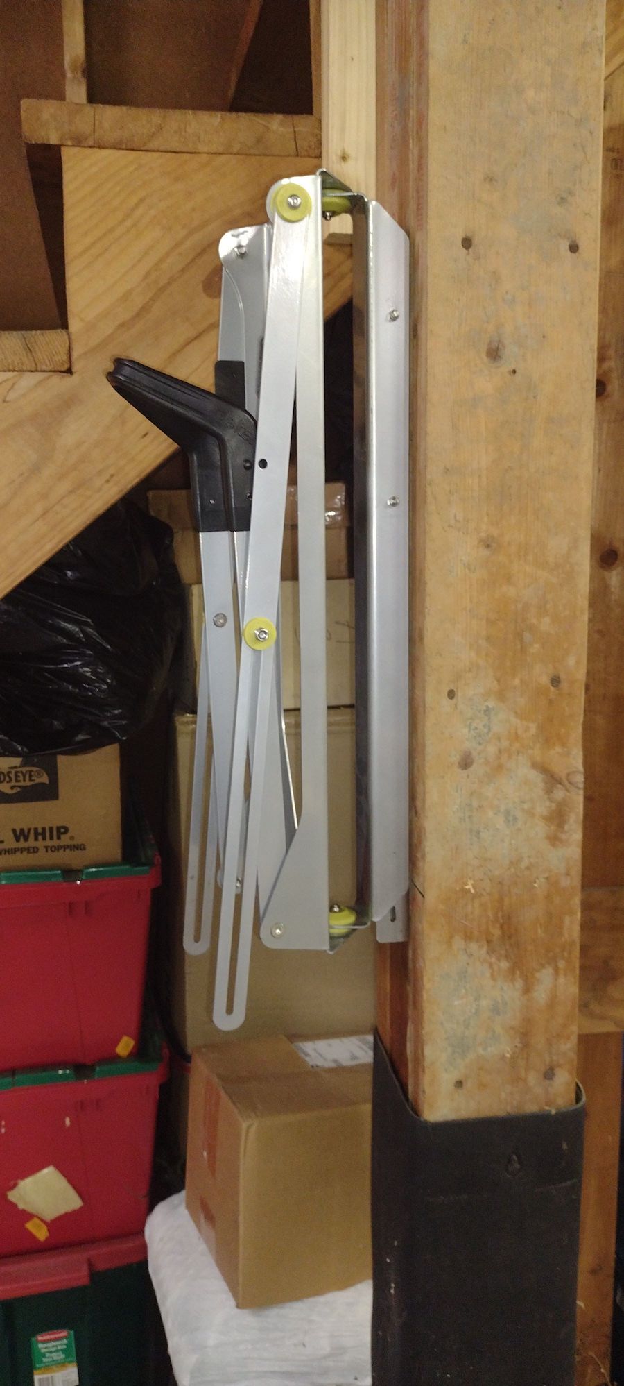 Delta Pivot Rack for Bike Storage folded