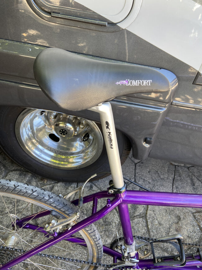 frozen bike seat post
