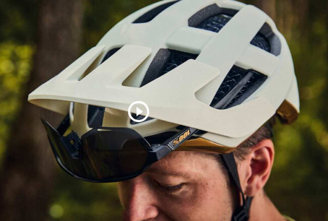 sunglass storage on helmet