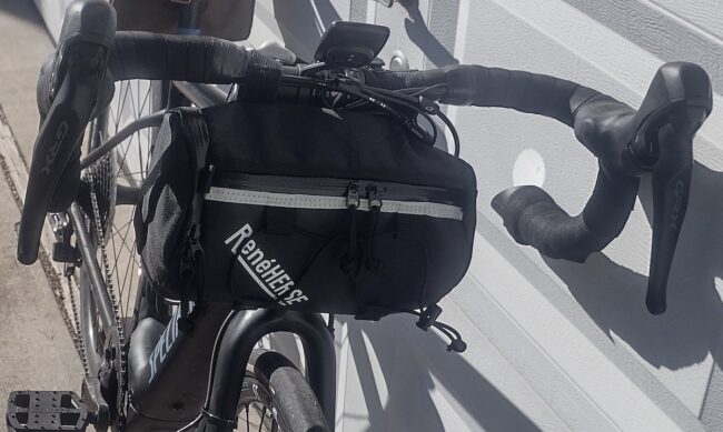 Rene Herse handlebar roll bag demo 2