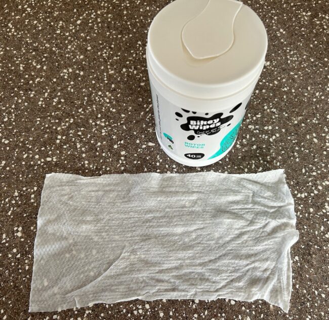 bikey wipes after rotor