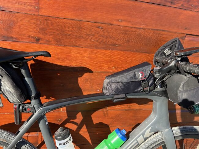 Top Tube bag on bike