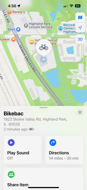bikebak tracker app location