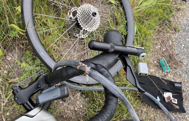 flat bike tire