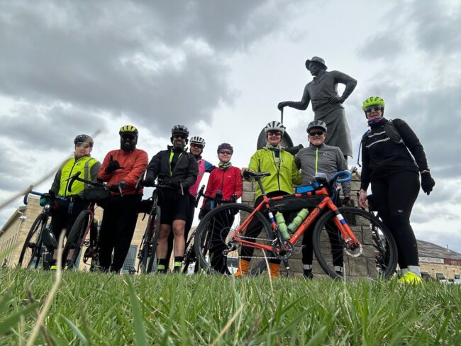 Randonneuring post ride group shot