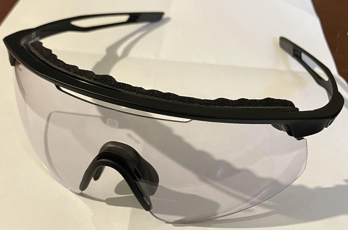 overhead view of Turbolence glasses cycling