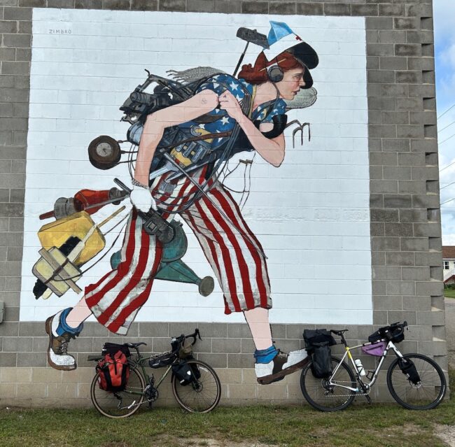 mural on cycling adventure