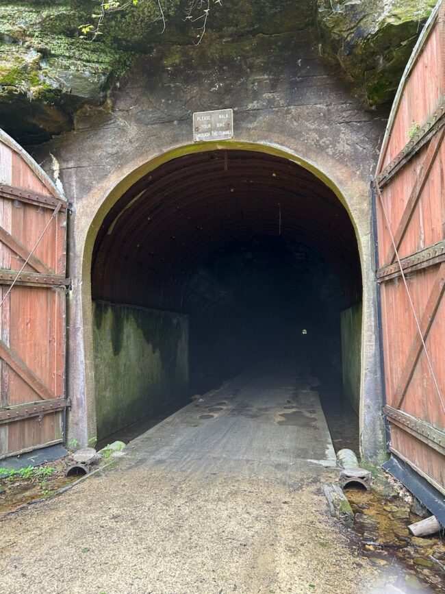 tunnel on cycling adventure
