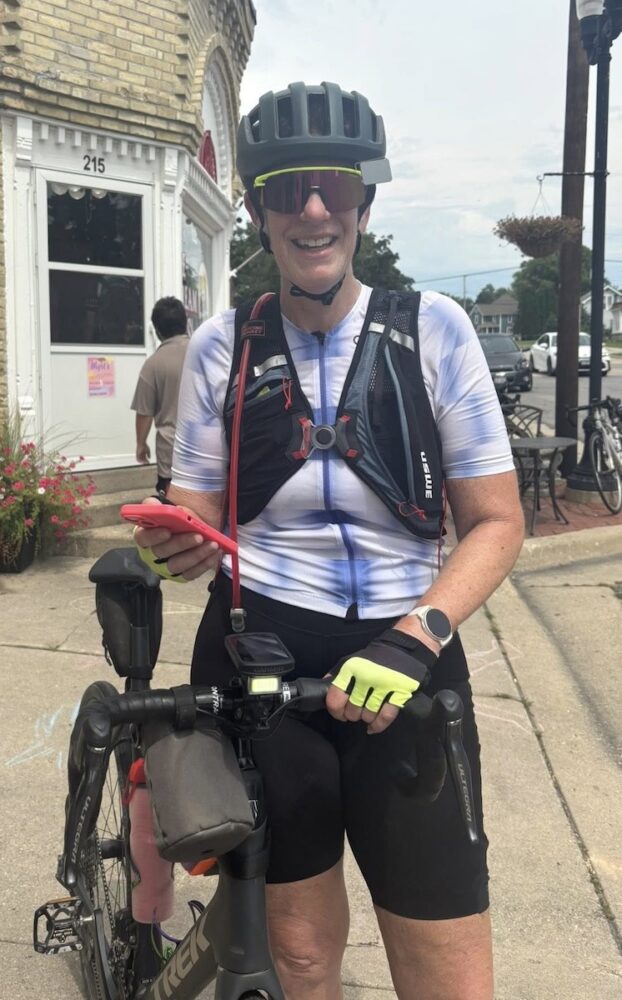 Moab Lite with Mirror on cyclist