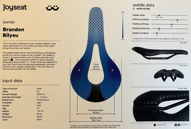 Posedla Joyseat Ultra Saddle design