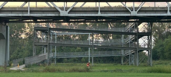 bike trip bike and pedestrian bridge