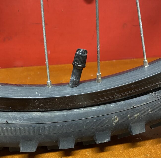 Crooked bike valve