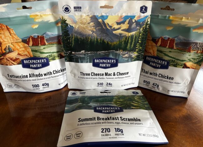 Backpacker’s Pantry Freeze dried food products