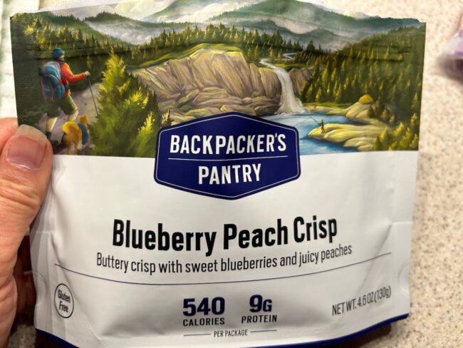 Blueberry crisp - front panel