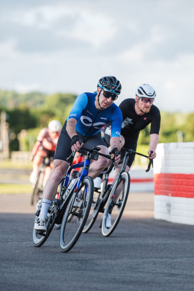 master cyclists in race