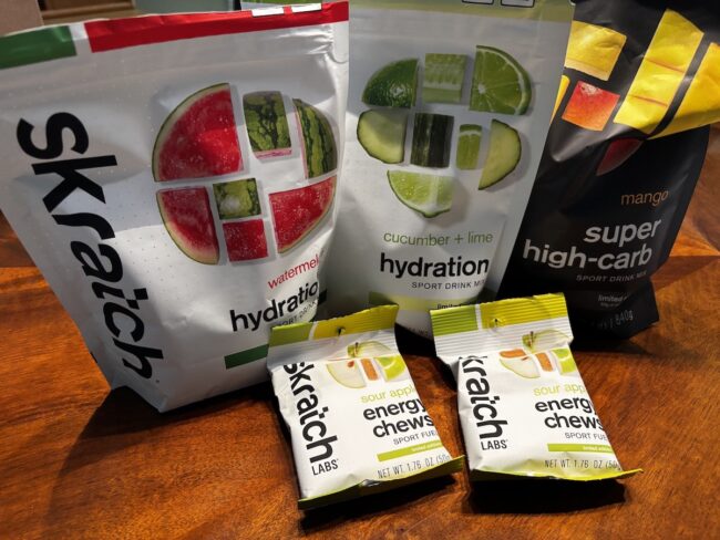 skratch labs energy chews products on counter