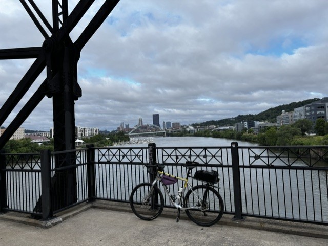 GAP and C&O Trail Cycling Adventure Hot metal bridge