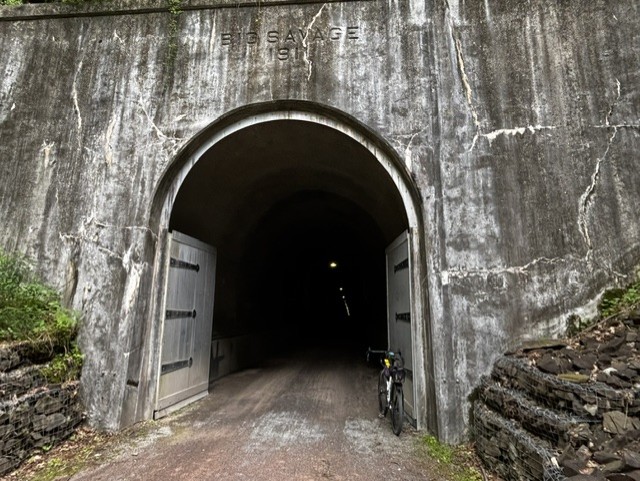 GAP and C&O Trail Cycling Adventure big savage tunnel