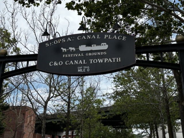 GAP and C&O Trail Cycling Adventure trail signage