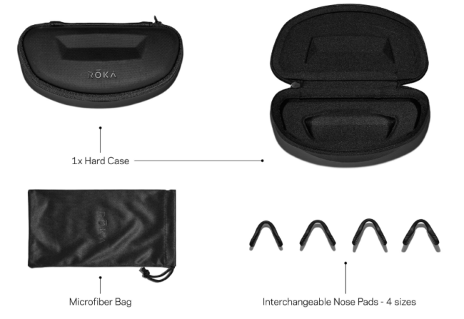 ROKA San Remo AIR Sunglasses what is included