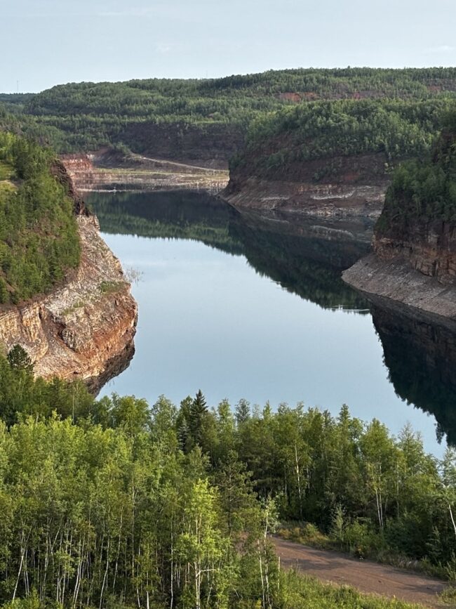 Mesabi Trail view from tallest bridge