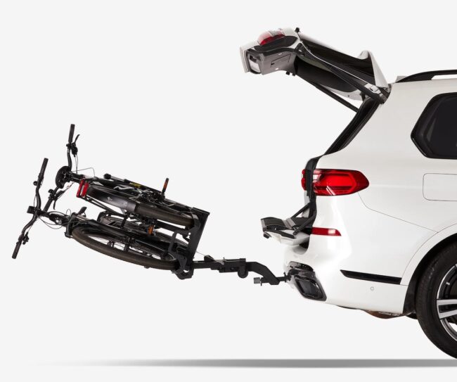 Saris Cycle-On 2 Bike Hitch Rack fold down access demo