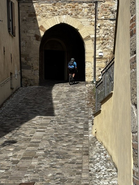 Cycling Riccione, Italy Verucchio road into the fortress